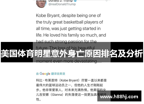 美国体育明星意外身亡原因排名及分析